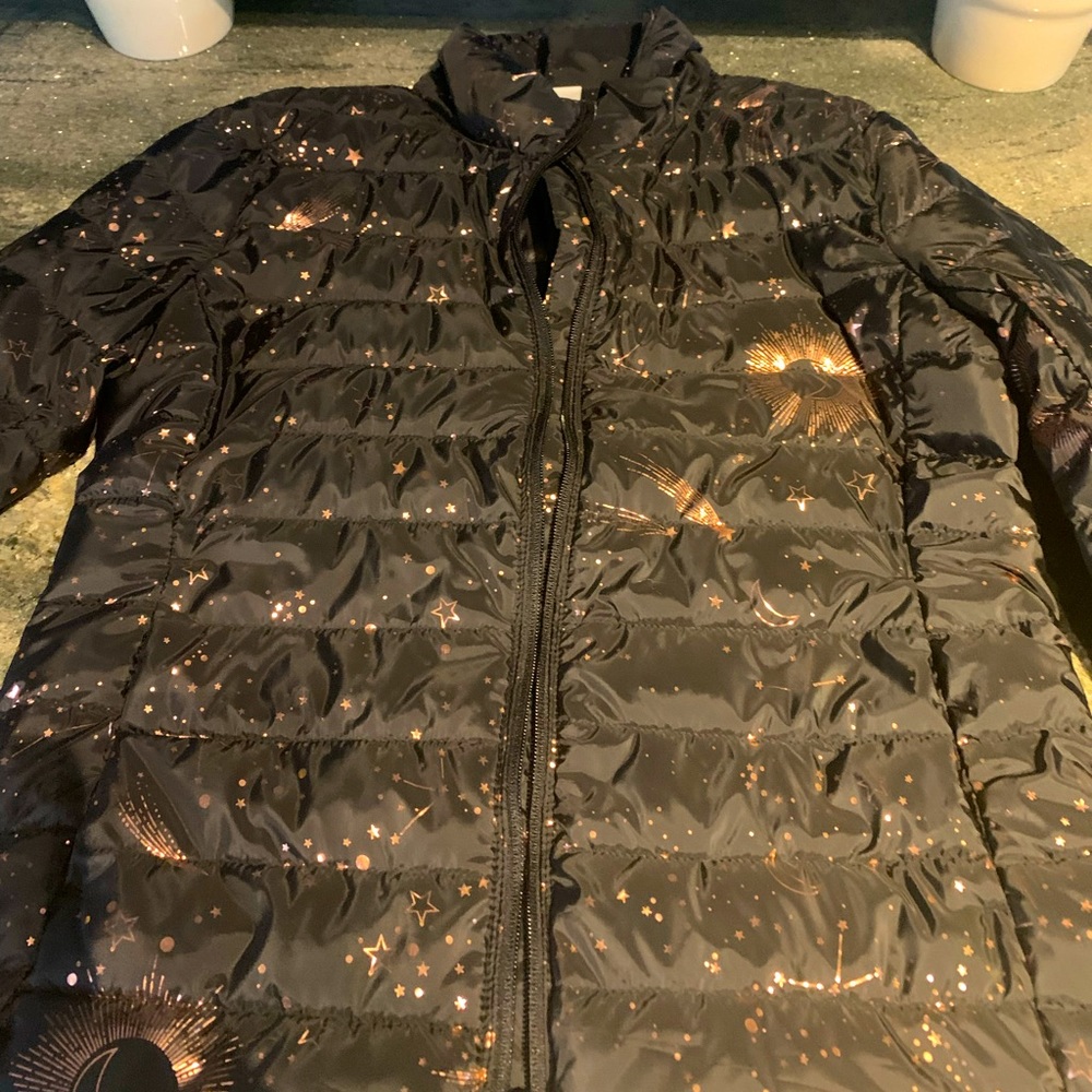 Black with pink sparkles jacket old navy women’s small